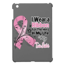 Twin Sister Hero in My Life Breast Cancer iPad Mini Cover