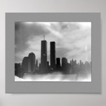 Twin Towers - Black & white Print