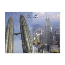 twin towers duo post card