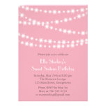 Twinkle Lights Birthday Invitation (pink)
