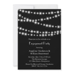 Twinkle Lights Engagement Invitation (black)