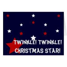 Twinkle Twinkle Christmas Star...-Customize Greeting Cards