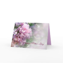 Twinkling Pink Lilacs Mother's Day Card
