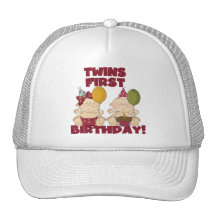 Twins 1st Birthday Boy/Girl T-shirts and Gifts Mesh Hat