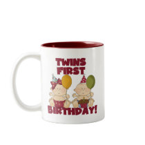 Twins 1st Birthday Boy/Girl T-shirts and Gifts Coffee Mugs