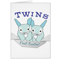 Twins 1st Easter Twin Boys cards