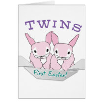 Twins 1st Easter Twin Girls cards
