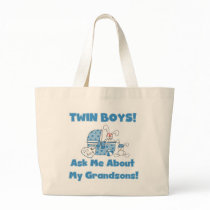 Twins-Ask About My Grandsons Tshirts and Gifts Canvas Bags