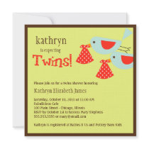 Twins Baby Shower Invitation