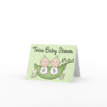 Twins Baby Shower invitation Cards