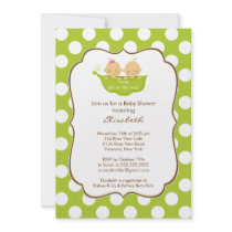 Twins Baby Shower Invitation Little Pea Pod