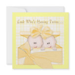 TWINS BABY SHOWER  INVITATION NEUTRAL GENDERS