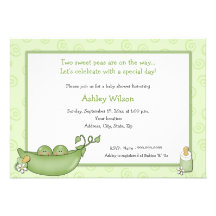 Twins Baby Shower Invitations