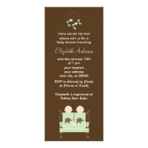 Twins Baby Shower Invitations