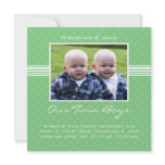 Twins Birth Announcement Card invitations