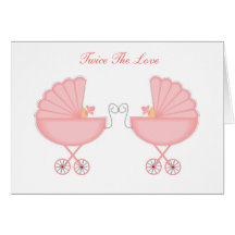 Twins Birth Greeting Cards