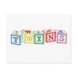 Twins Blocks Graphic Postcards