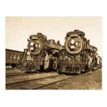 "Twins"  CN Railroad  Locomotives 3461 and 3501 Post Card