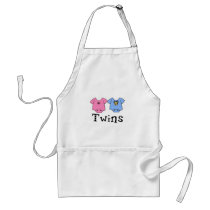Twins Cute Bodysuit 1 girl & 1 Boy Apron