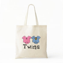 Twins Cute Bodysuit 1 girl & 1 Boy Canvas Bag
