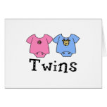 Twins Cute Bodysuit 1 girl & 1 Boy Greeting Card