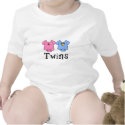 Twins Cute Bodysuit 1 girl & 1 Boy t-shirts
