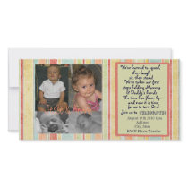Twins First Birthday Invitation Photocard Photo Cards