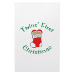 Twins First Christmas Custom Stationery