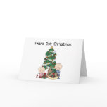 Twins First Christmas Tshirts and Gifts Greeting Card