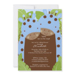 Twins Giraffe Baby Shower Invitation Twin Boys