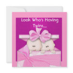TWINS GIRLS BABY SHOWER  INVITATION
