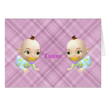 Twins Girls/pink Cards