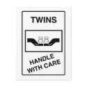 Twins Handle With Care postcards