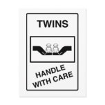 Twins Handle With Care postcards