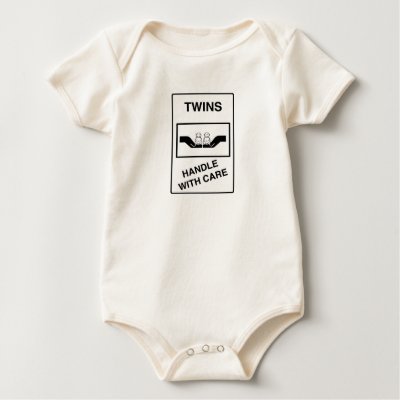 Twins Handle With Care T-shirts by Scrappintwins