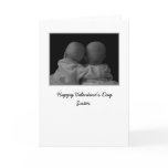 twins hugging photograph valentines day card