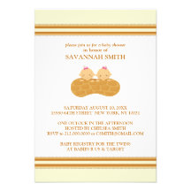 Twins in a Peanut Shell Baby Shower Invitations
