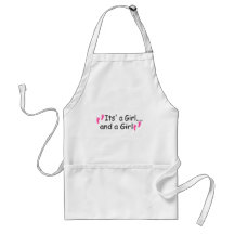 Twins Its A Girl and A Girl Apron