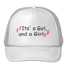 Twins Its A Girl and A Girl Mesh Hats