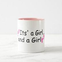 Twins Its A Girl and A Girl Mug