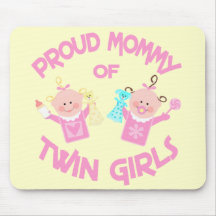 Twin's Mom Mother's Day Twin Girls Mouse Pad