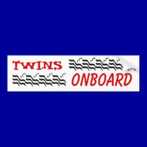 Twins ONBOARD bumper stickers