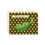 Twins Peas in a Pod Baby Shower Thank You Post Card