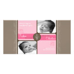 TWINS PHOTO BIRTH ANNOUNCEMENT :: cherished 5L Personalized Photo Card