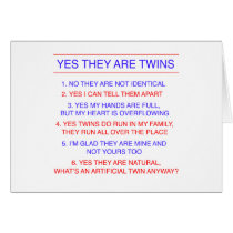 Twins Questions Fraternal Cards