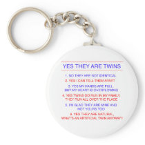 Twins Questions Fraternal Keychain