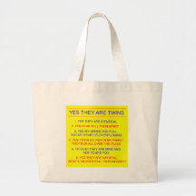 Twins Questions Identical yellow Tote Bag