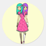 Twins Round Sticker
