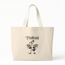 Twins (Stork) Tote Bags