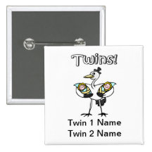 Twins (Stork) Pinback Button